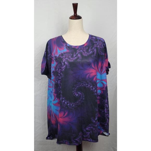 Polyester Women's 3XL Purple Blouse - Picture 1 of 6
